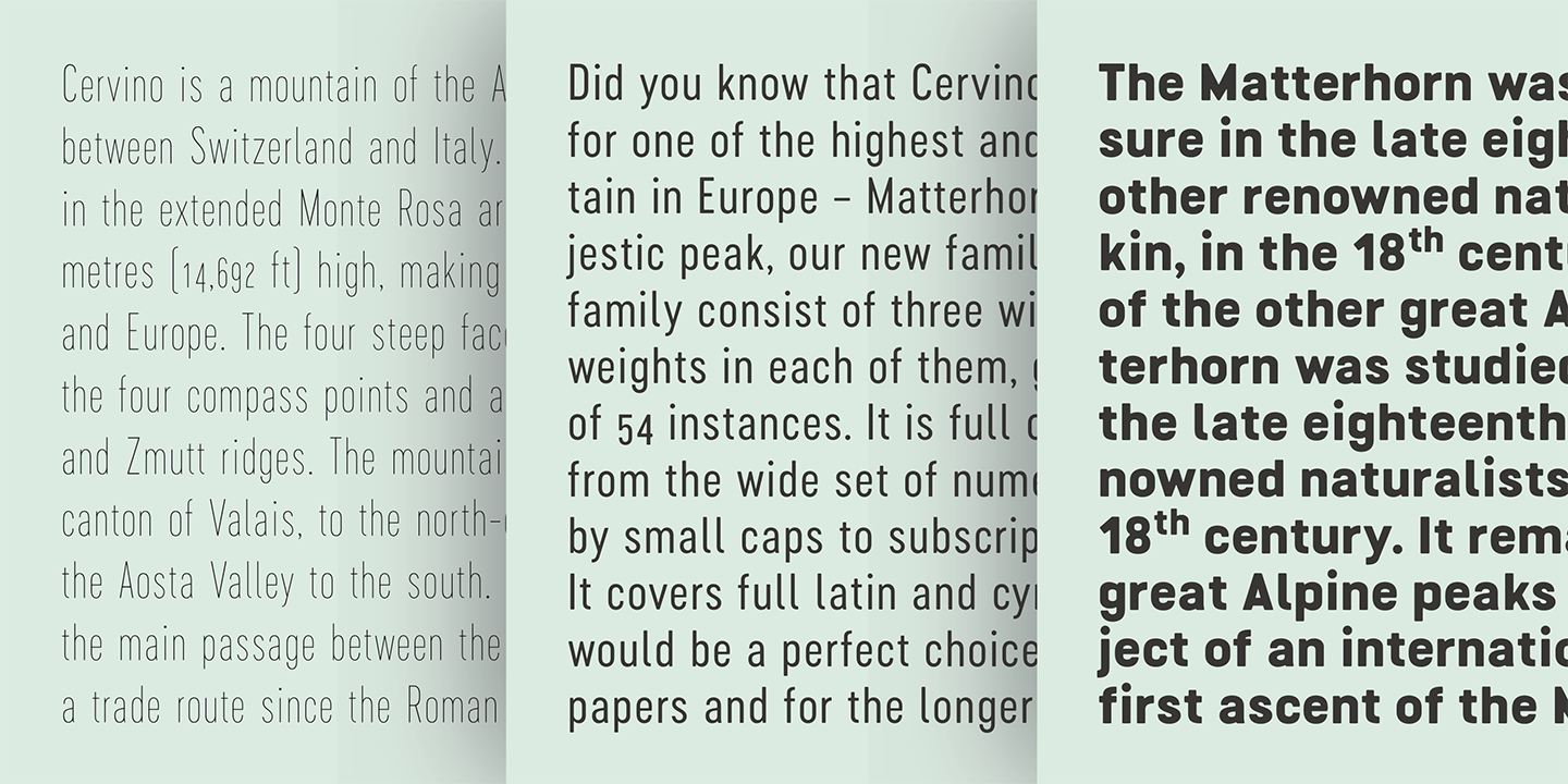 Cervino Condensed